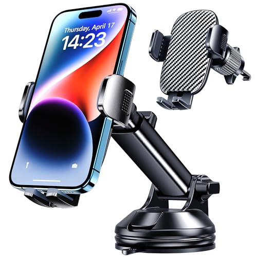 Qifutan Phone Holders for Your Car Cell Phone Mount for Car Mount Windshield Dashboard Air Vent Universal Hands Free Automobile Cell Phone Holder Fit for iPhone Smartphone Camera Mounts | Amazon (US)