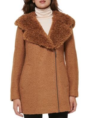 Faux Fur Trim Hooded Coat | Saks Fifth Avenue OFF 5TH (Pmt risk)