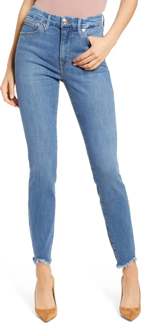 Good Legs High Waist Jagged Fray Hem Skinny Jeans | Nordstrom