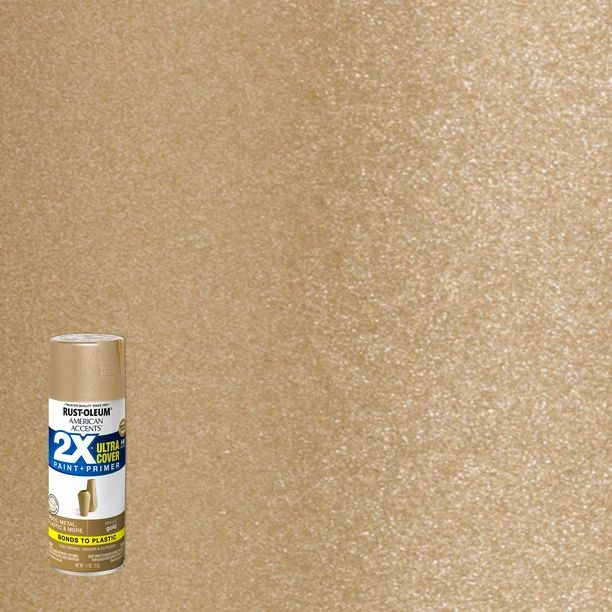 Gold, Rust-Oleum American Accents 2X Ultra Cover Metallic Spray Paint- 12 oz - Walmart.com | Walmart (US)