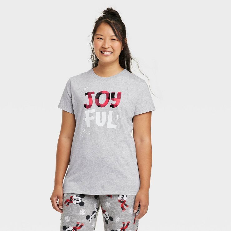 Women's Holiday Joyful Matching Family Pajama T-Shirt - Wondershop™ Gray | Target