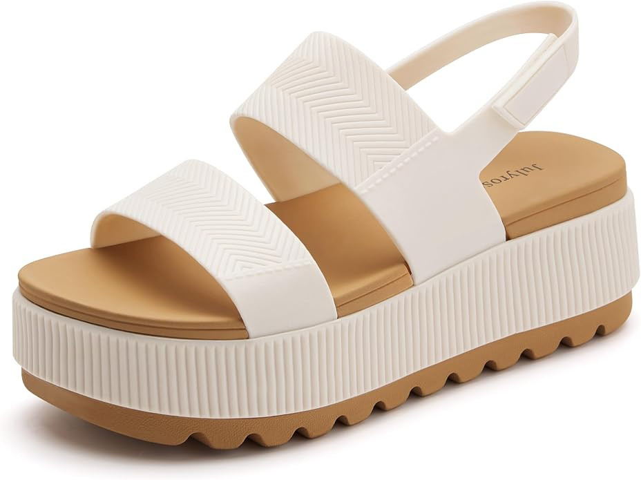 Women's Platform Comfortable Chunky Wedge Sandals Lightweight Water-Friendly Lug Sole Summer Beac... | Amazon (US)