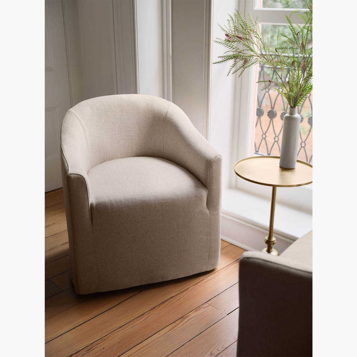 Dixon Dining Chair in Dune, Performance LinenDixon Dining Chair in Dune, Performance LinenDixon D... | Interior Define