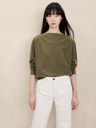 Heavy Cotton Dolman Top | Banana Republic (US)