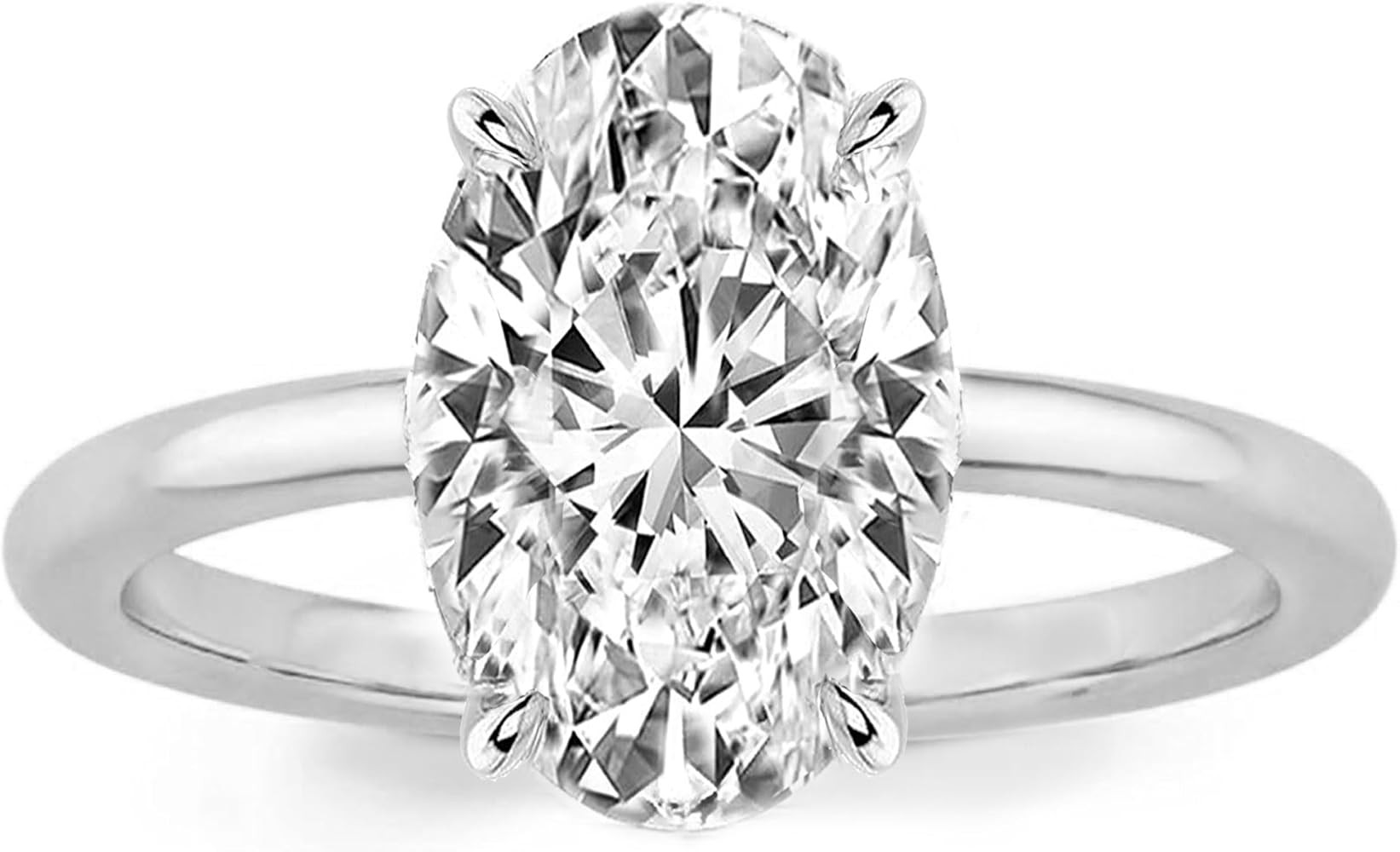 1.5CT/3.5CT/5.5CT Elongated Oval Cut Engagement Rings for Women,Simulated Diamond Promise Ring,92... | Amazon (US)