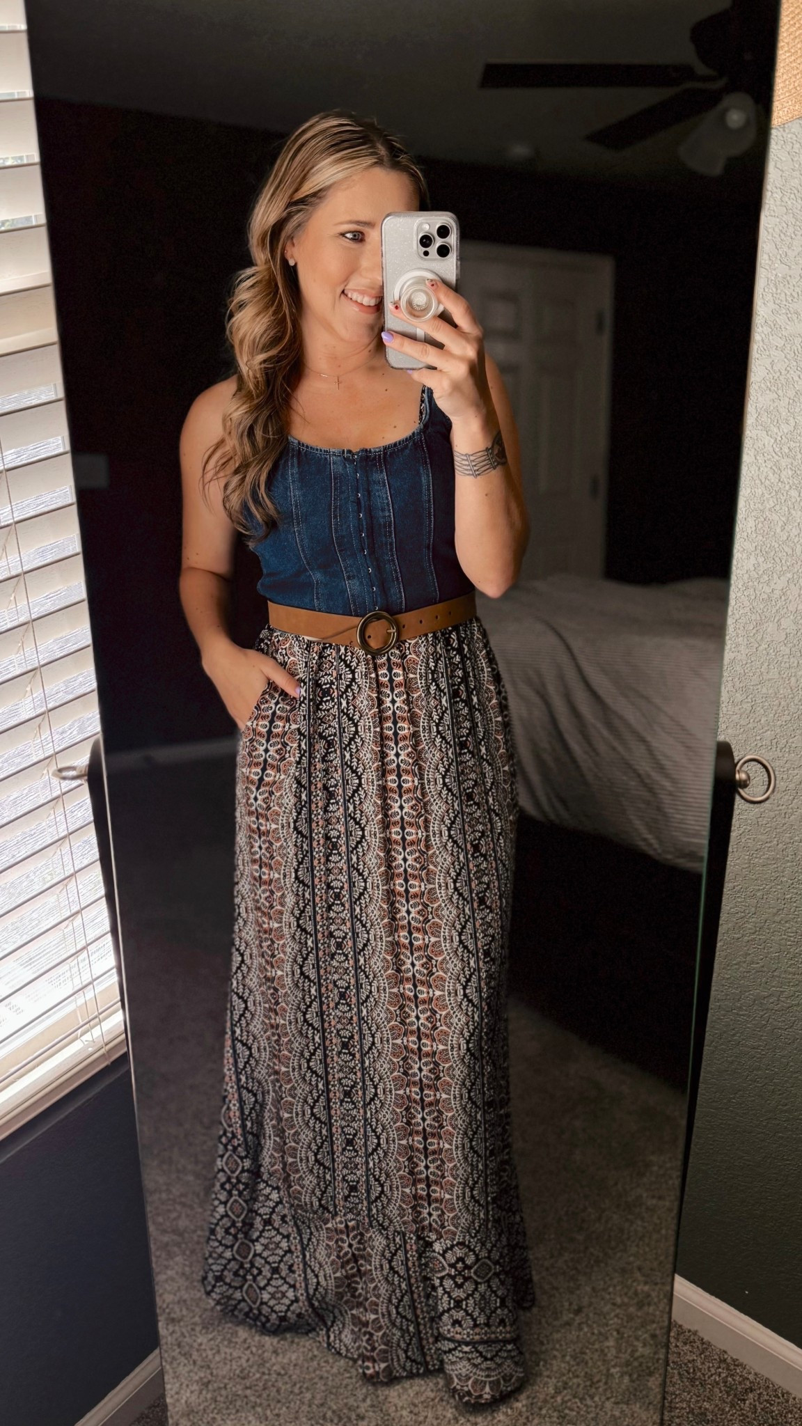 Shopping my closet might be my favorite hobby 💙 .. this is a maxi dress from Mindy Mae’s market and felt it needed to be seen again! I paired it with a denim vest/corset and a belt and am loving my little closet remix! 

#mindymaesmarket #casualstyle #ootd #realmomstyle #reallooksforless 

#LTKootd #LTKgrwm
