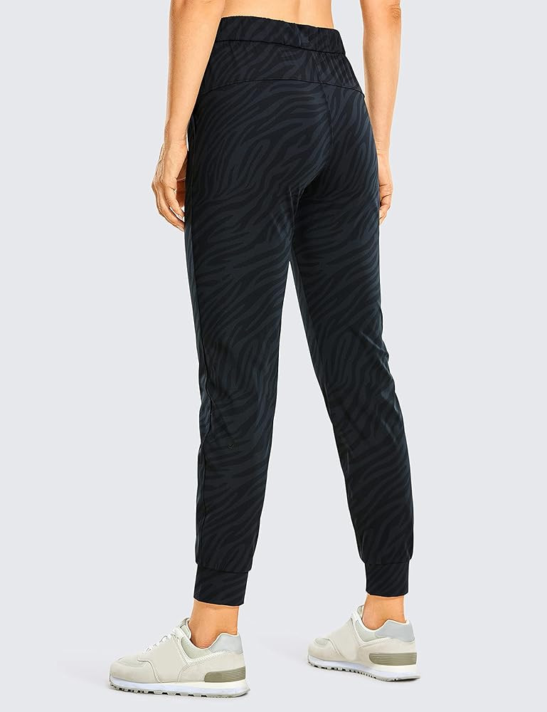 CRZ YOGA Women's Stretch Joggers Workout Drawstring Fitted Cuffed Ankle Athletic Travel Yoga Pants | Amazon (US)