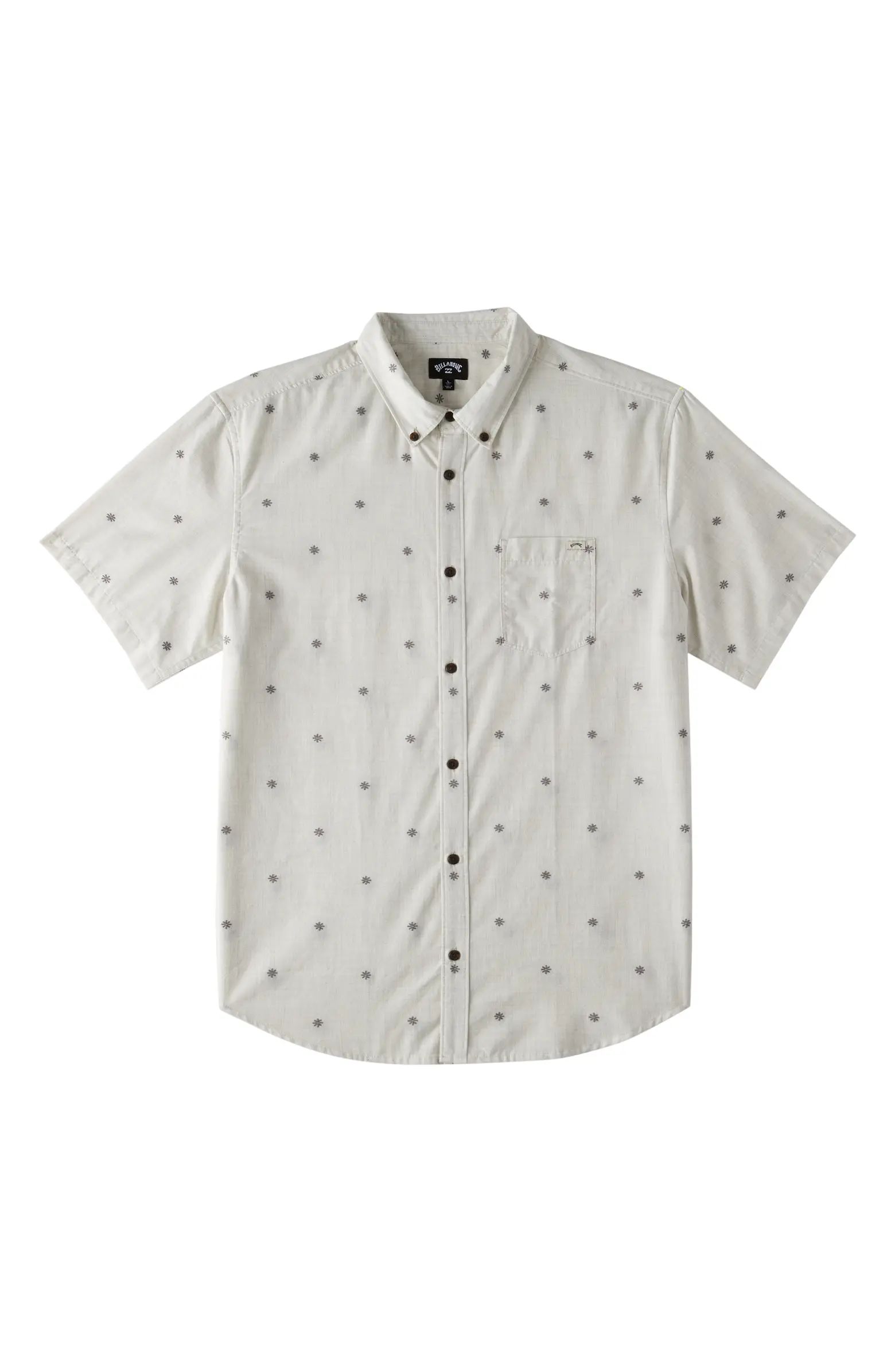Kids' All Day Short Sleeve Jacquard Button-Down Shirt | Nordstrom