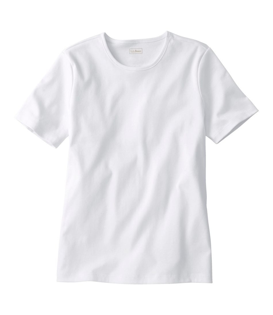 Women's Pima Cotton Tee, Short-Sleeve Crewneck | L.L. Bean