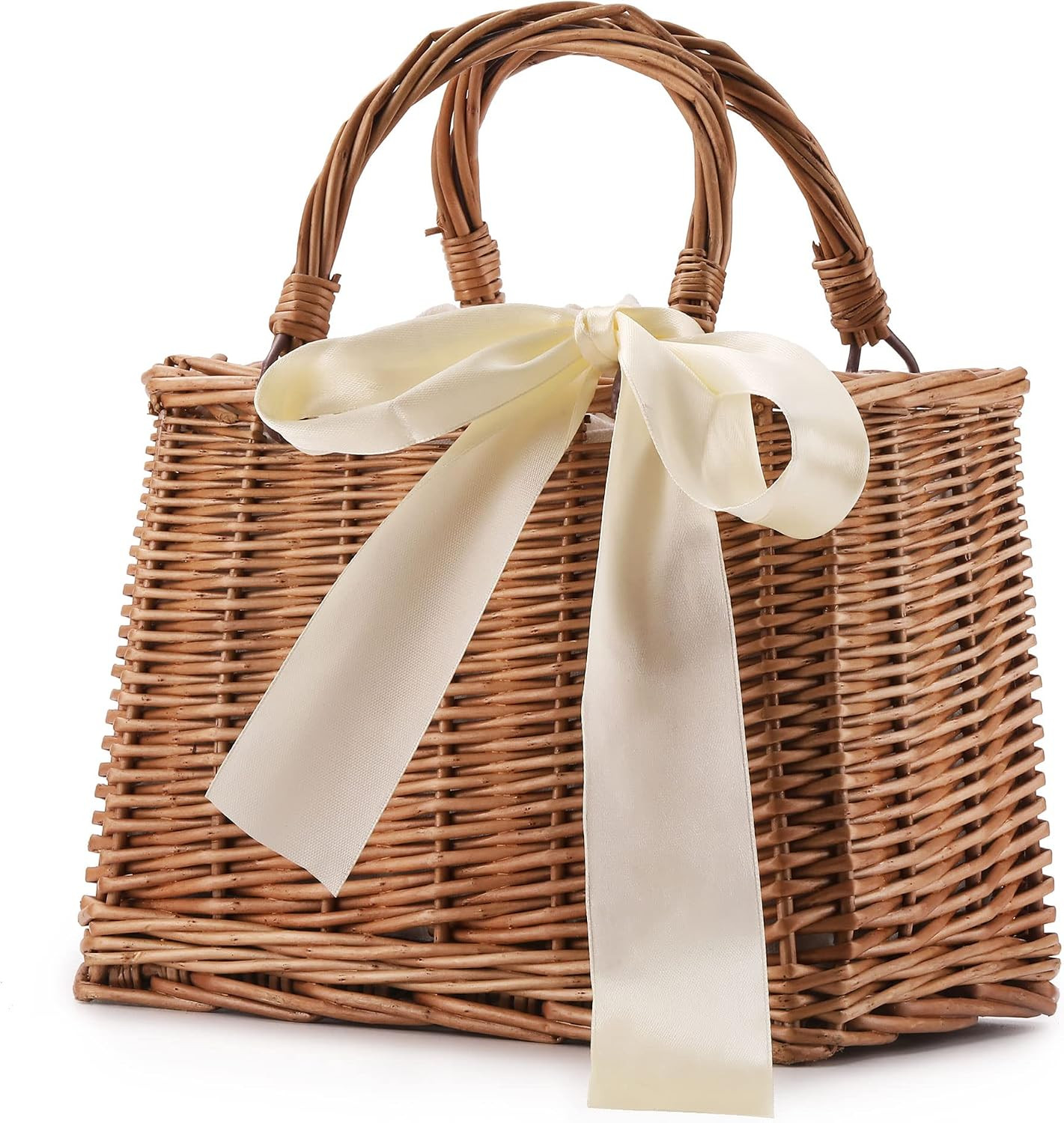 Straw Beach Bags For Women Summer Clutch Rattan Woven Wicker Purse Crochet Tote | Amazon (US)