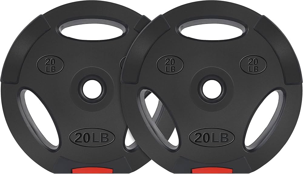 Vinyl Standard 1-Inch Plate Weight Plate for Strength Training and Weightlifting, Pairs or Sets | Amazon (US)