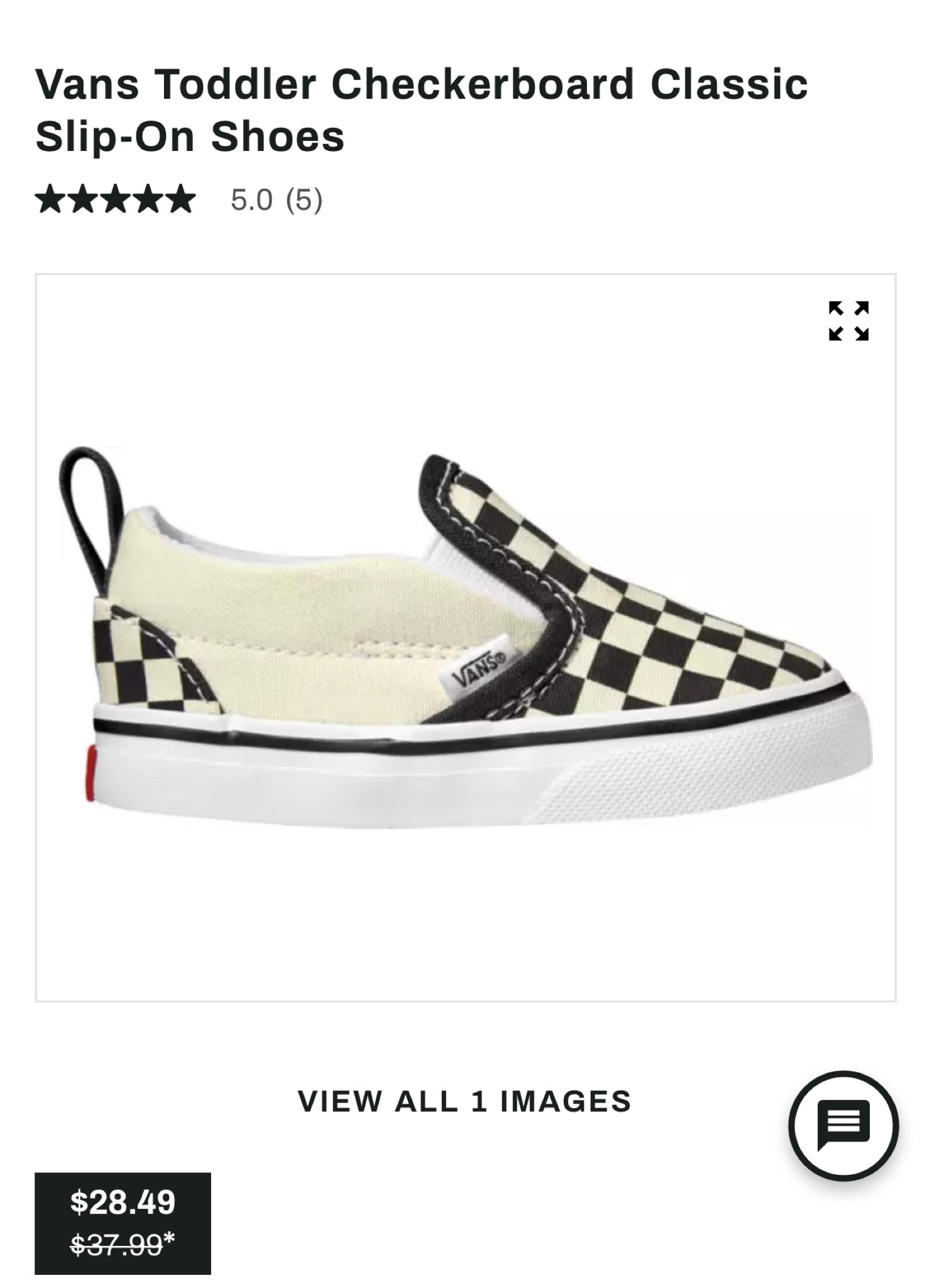 Toddler checkerboard vans on sale! 

#LTKsalealert #LTKkids #LTKunder50