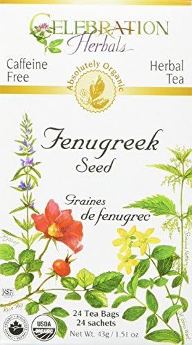 Celebration Herbals Fenugreek Seed Tea Organic 24 Tea Bag, 43Gm | Amazon (CA)