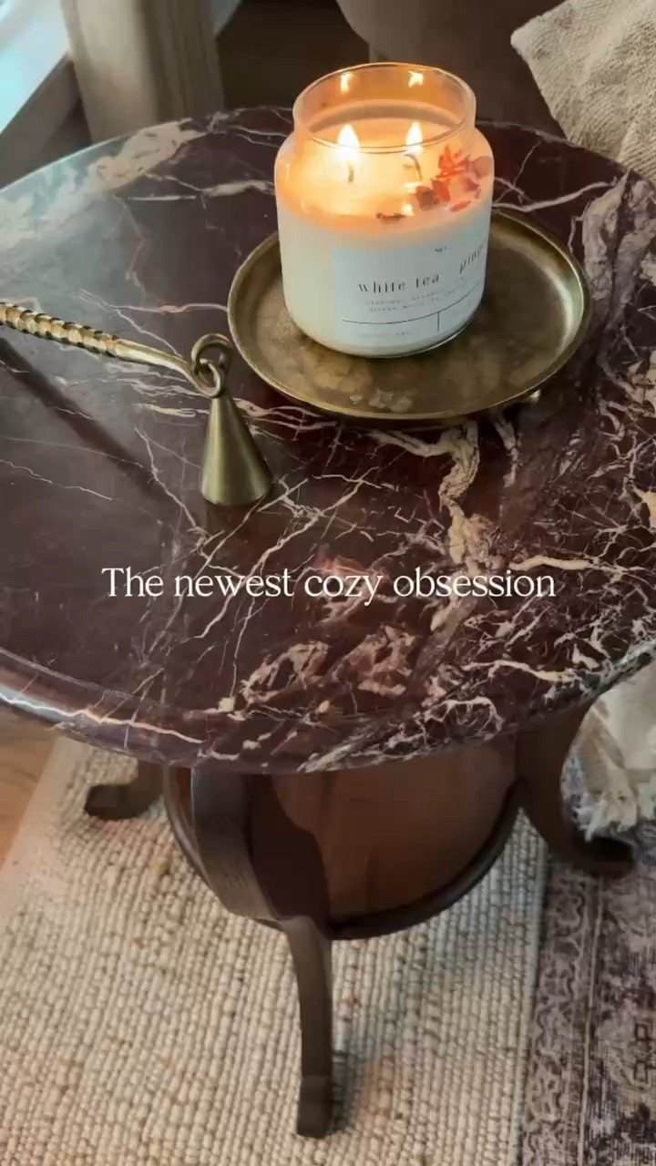 My new cozy obsession 🤎🍂☺️ I love this marble side table and it brings such personality to our neutral living room!

#LTKHome #LTKSeasonal