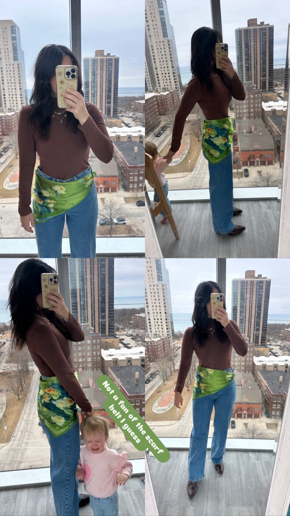 Mid 30s style - mid 30s fashion - scarf belt outfit 

#LTKSeasonal #LTKootd #LTKPetite