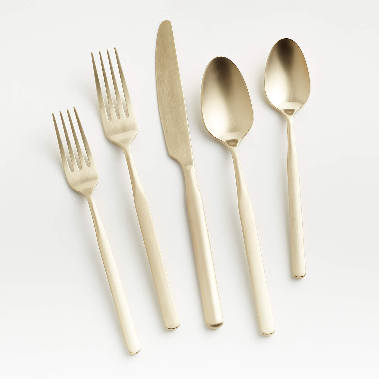 Mercer Holiday Champagne Flatware 20-Piece Flatware Set + Reviews | Crate & Barrel | Crate & Barrel