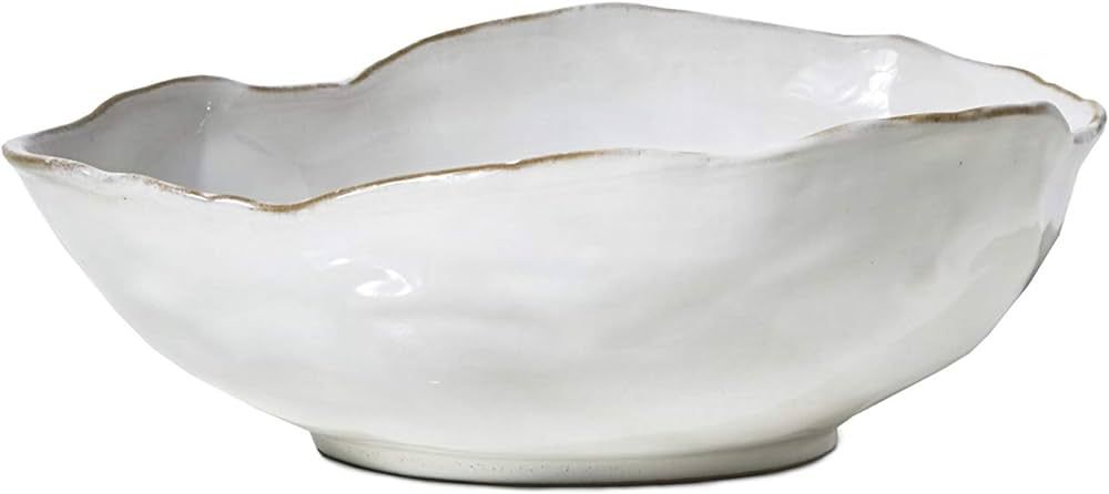 Serene Spaces Living Extra Large Free-Form Edge Glazed Ceramic Bowl, Centerpiece for Vintage Wedd... | Amazon (US)