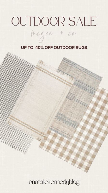 Up to 40% off outdoor rugs!
