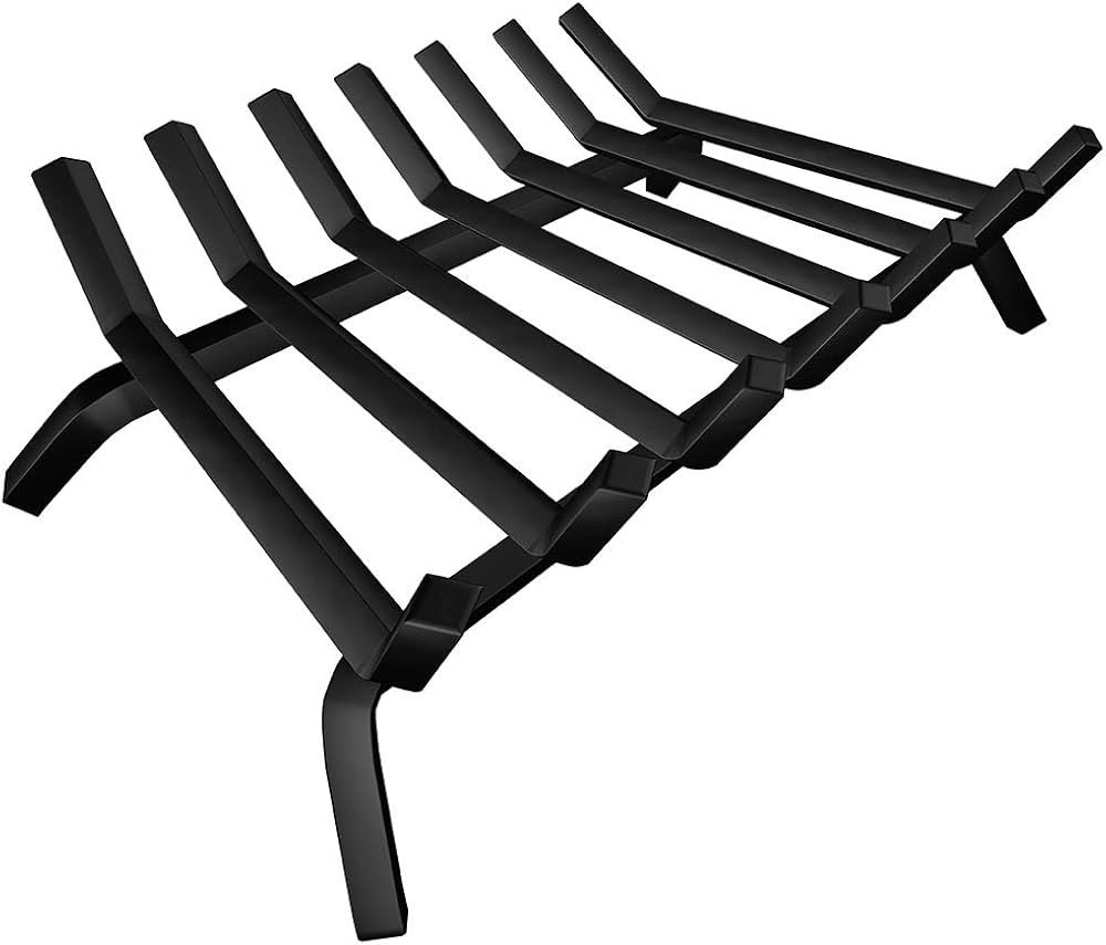 Amagabeli Black Wrought Iron Fireplace Log Grate 30 inch Wide Heavy Duty Solid Steel Indoor Chimn... | Amazon (US)