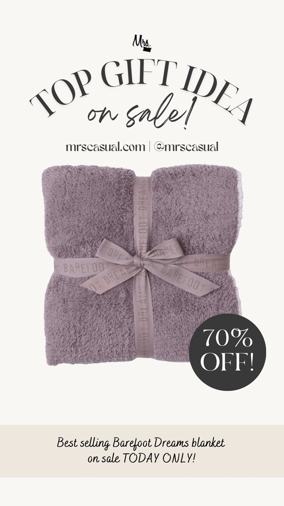 Barefoot dreams blanket on sale TODAY ONLY! 🙌🏼

#LTKGiftGuide #LTKSaleAlert #LTKHome