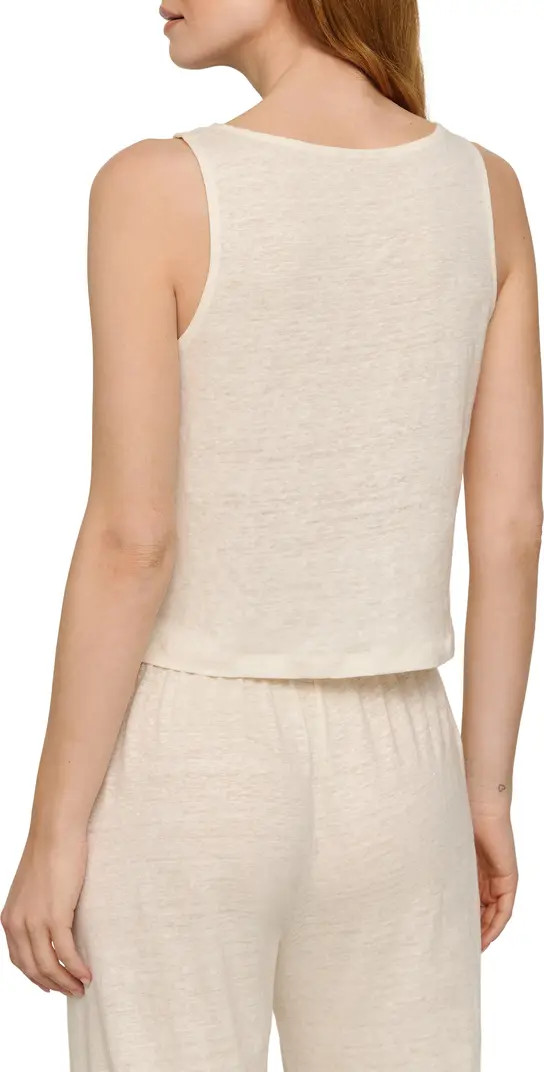 Boat Neck Organic Linen Sleeveless Lounge Top | Nordstrom