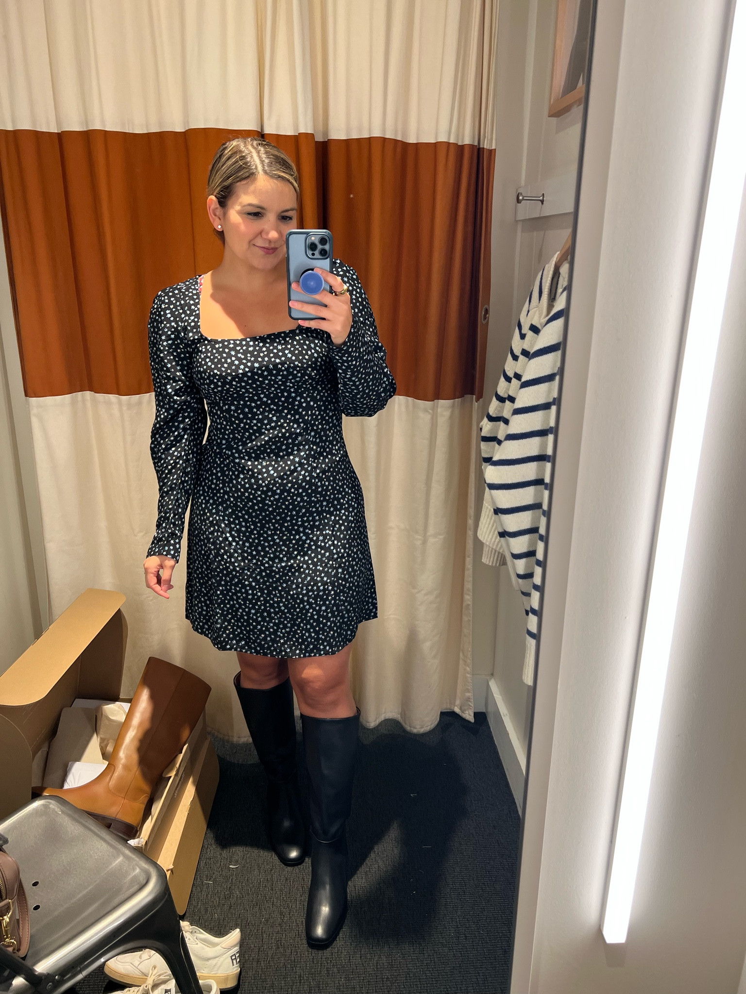 40% off long sleeve dress! Wearing a size 2 here.

#LTKsalealert #LTKfindsunder100 #LTKxMadewell