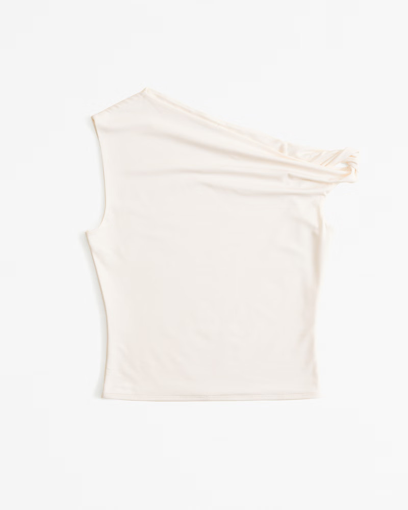 Women's Asymmetrical Cotton-Modal Twist Top | Women's Tops | Abercrombie.com | Abercrombie & Fitch (US)