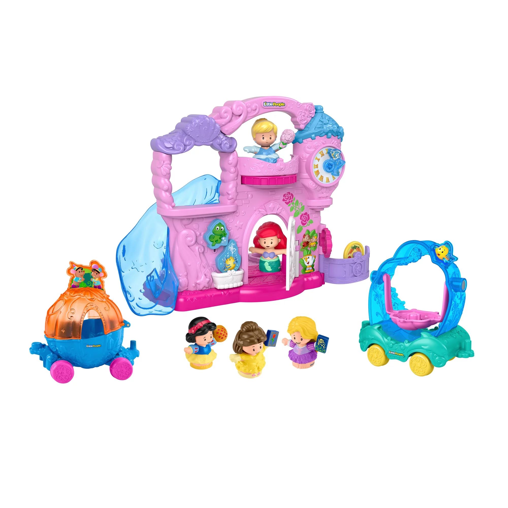 Fisher-Price Disney Princess Play & Go Castle Gift Set By Little People - Walmart.com | Walmart (US)