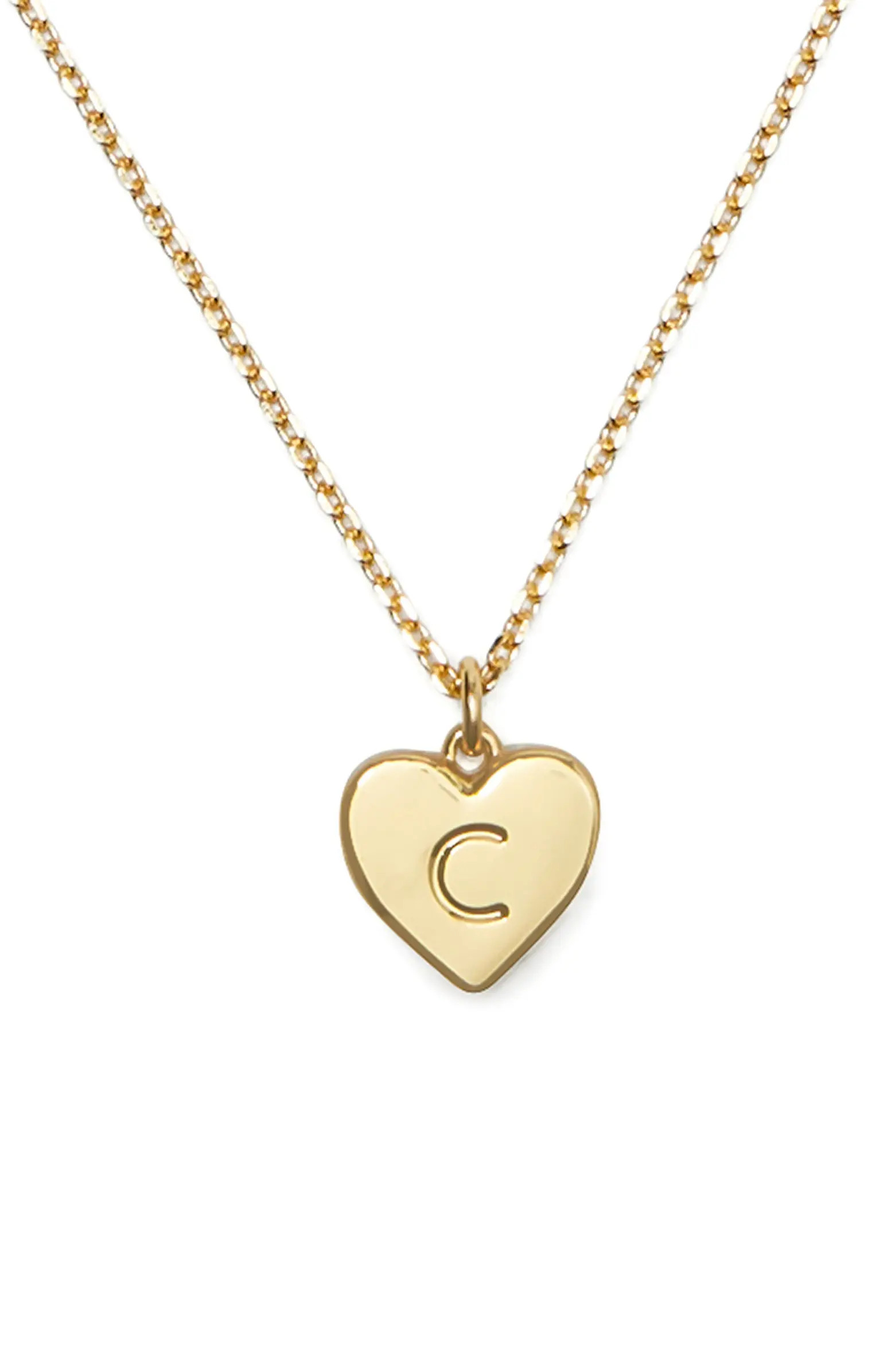 Kate Spade New York initial heart pendant necklace | Nordstrom | Nordstrom