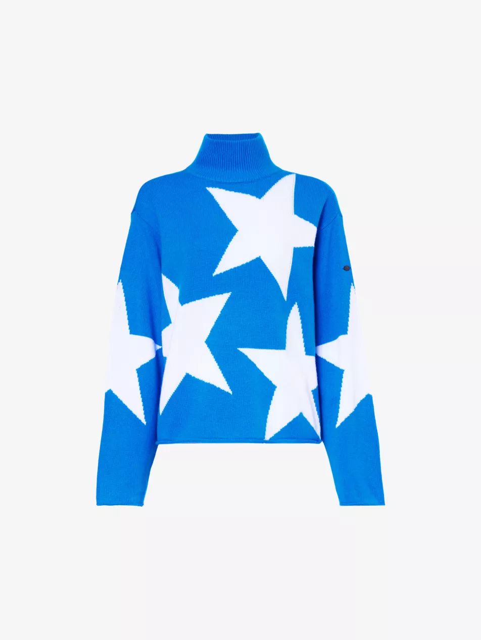Rising Star high-neck woven-blend jumper | Selfridges