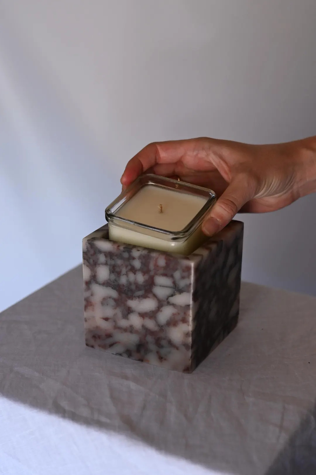 The EM – Refillable Signature Marble Candle | Etsy (US)