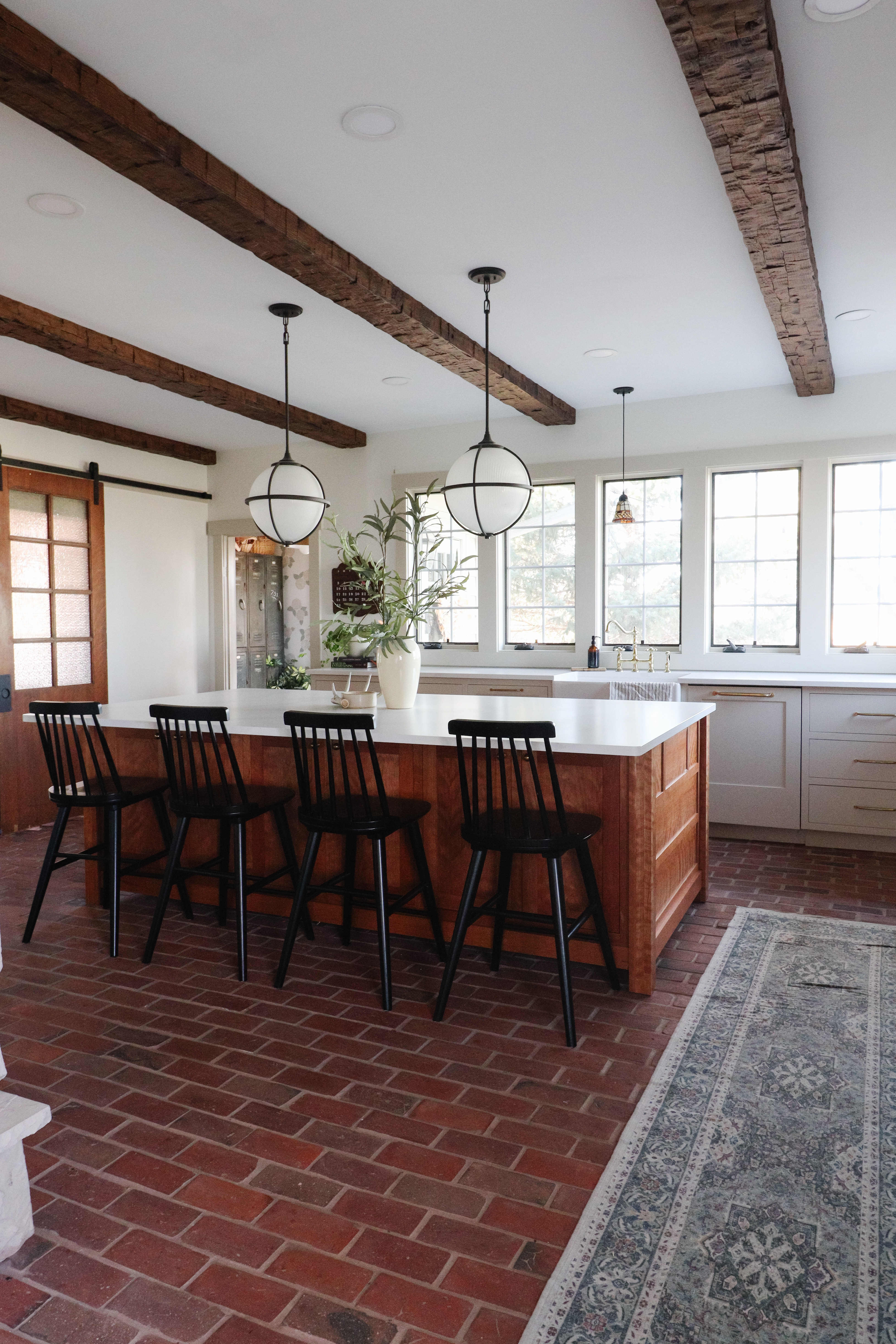Brick floors, warm wood, and keeping it simple. Linked what I can 🫶 

 #LTKHome