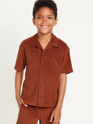 Short-Sleeve Loop-Terry Camp Shirt  for Boys | Old Navy (US)