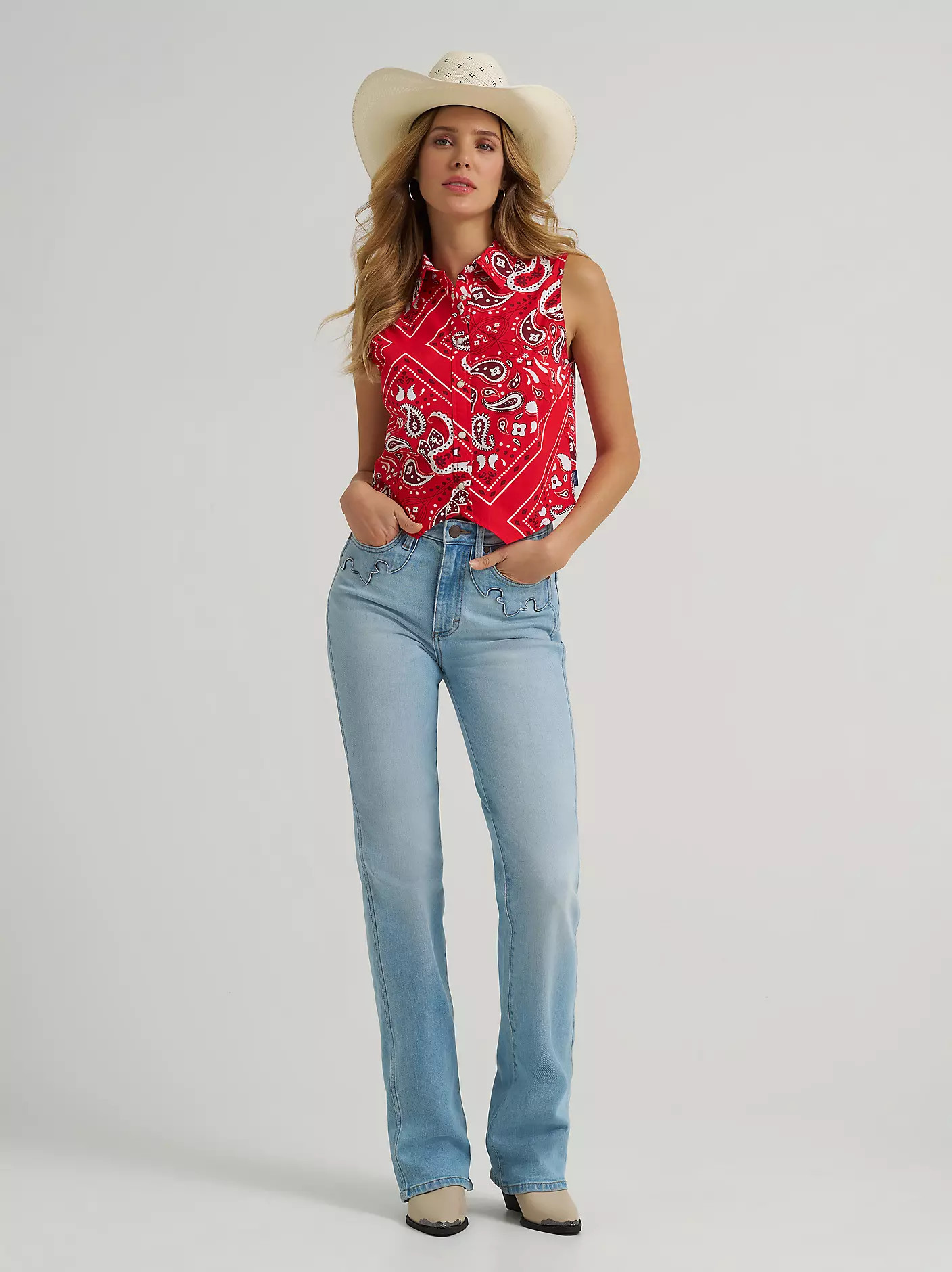 Women's Bandana Print Shirt Vest | Wrangler