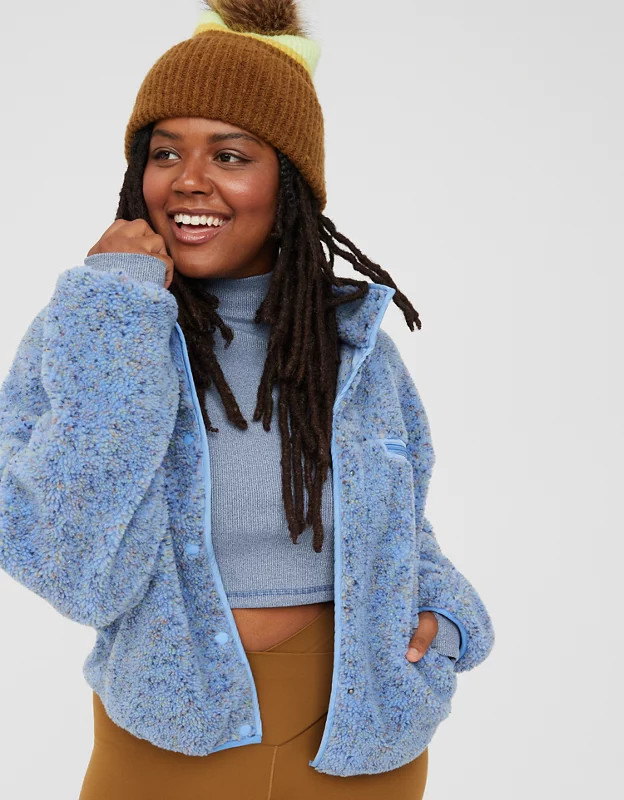 OFFLINE By Aerie Sherpa Speckled Jacket | Aerie