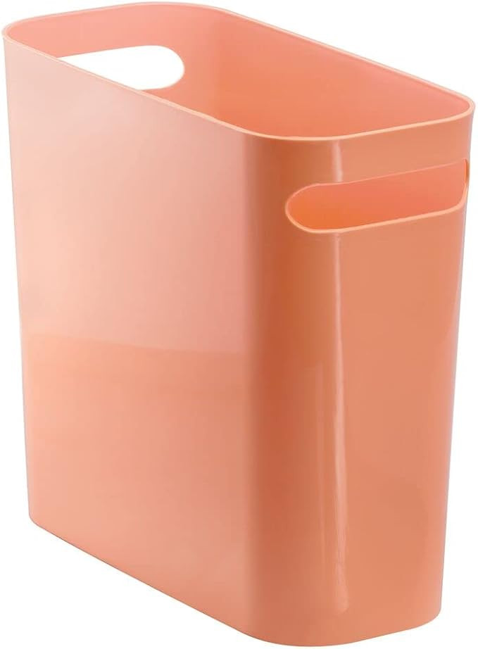 mDesign Plastic Small Trash Can 1.5 Gallon/5.7 Liter Wastebasket, Garbage Container Bin w/Handles... | Amazon (US)