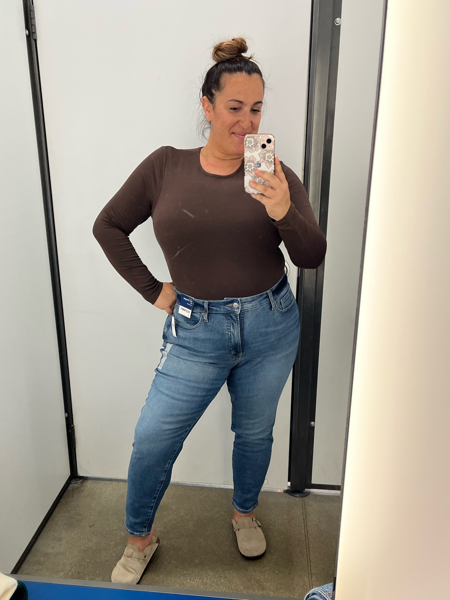 Old navy o.g. Straight with stretch jeans. I’m wearing my true size, bodysuit is an XL. Very comfortable!

#LTKstyletip #LTKcurves #LTKunder50