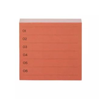 Post-it 3"x3" Lined Square Notes Red Orange | Target