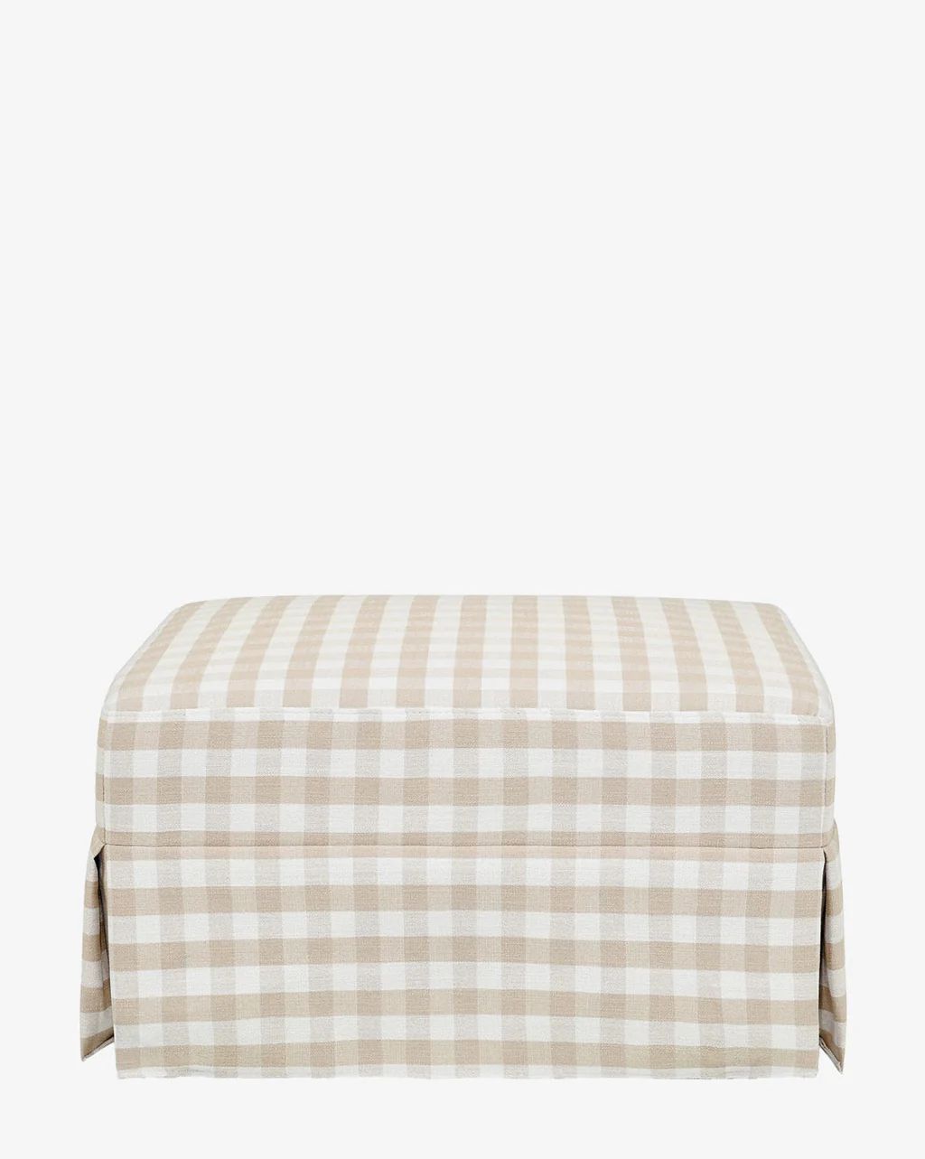 Crawford Gliding Ottoman in Gingham | McGee & Co.