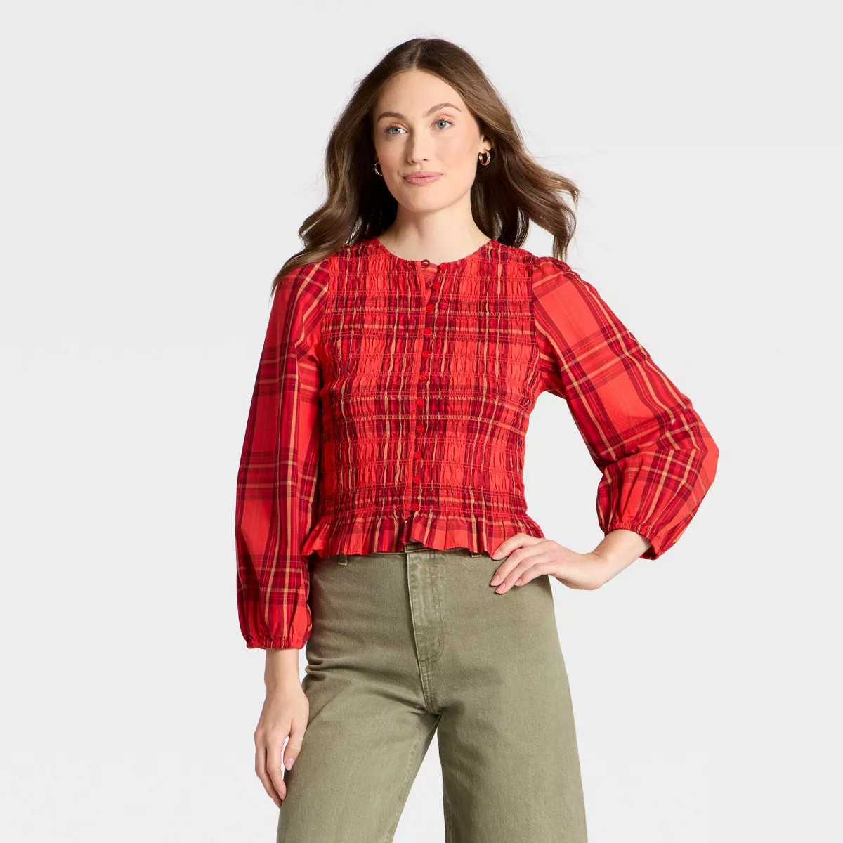 Women's Balloon Long Sleeve Blouse - Universal Thread™ | Target