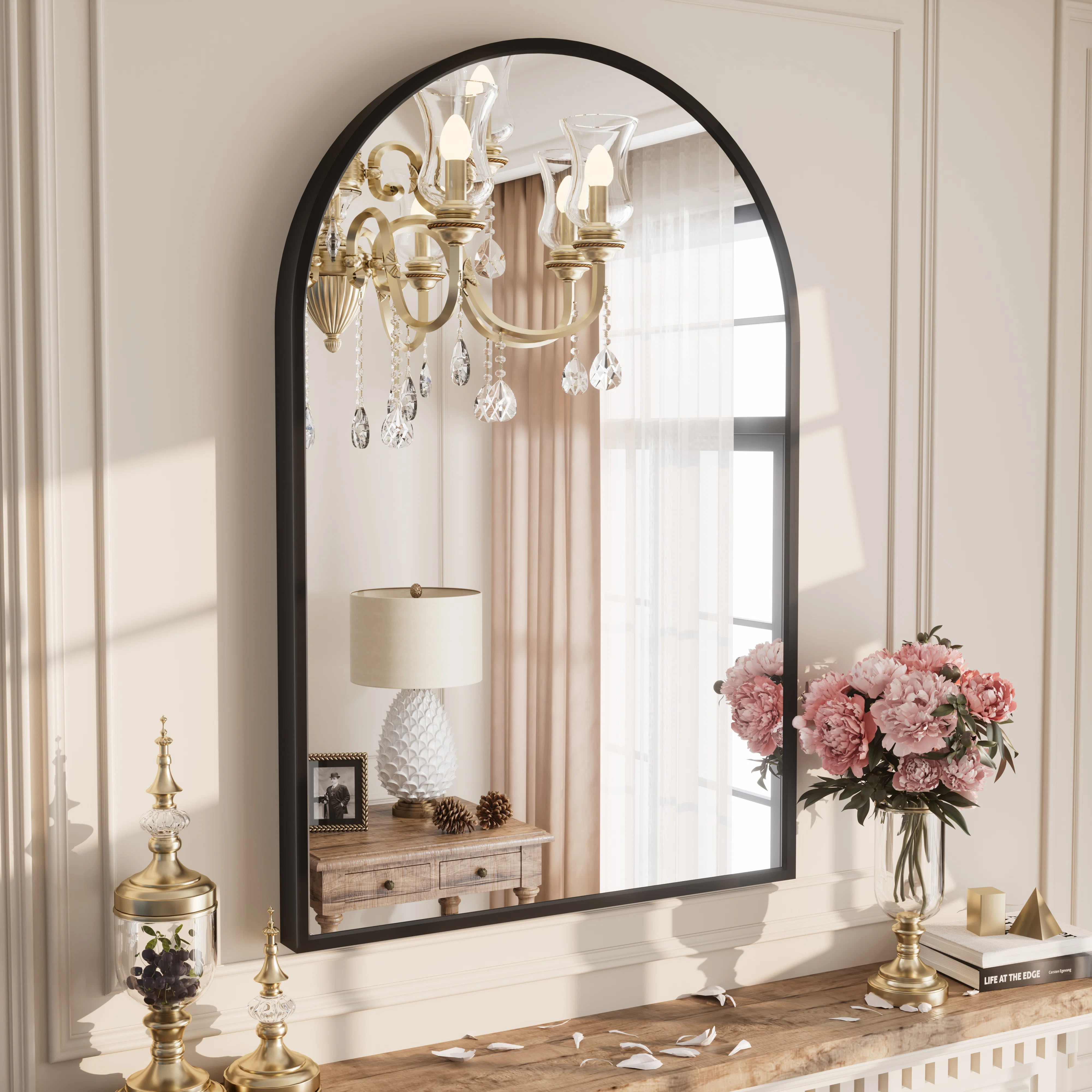 Latitude Run® Amara Arch High-Strength Tempered Glass and Aluminum Alloy Framed French Cleat Mou... | Wayfair North America