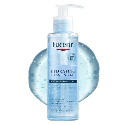 Eucerin Hydrating Cleansing Gel, Daily Face Wash and Makeup Remover Formulated with Hyaluronic Acid, 6.8 Fl Oz Bottle | Amazon (US)