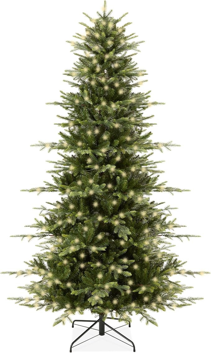 Best Choice Products 7.5ft Pre-Lit Artificial Aspen Christmas Tree, Noble Holiday Décor w/ 2,136... | Amazon (US)