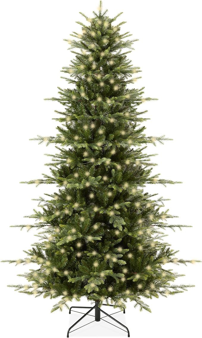 Best Choice Products 6ft Pre-Lit Artificial Aspen Christmas Tree, Noble Holiday Décor w/ 1,350 B... | Amazon (US)