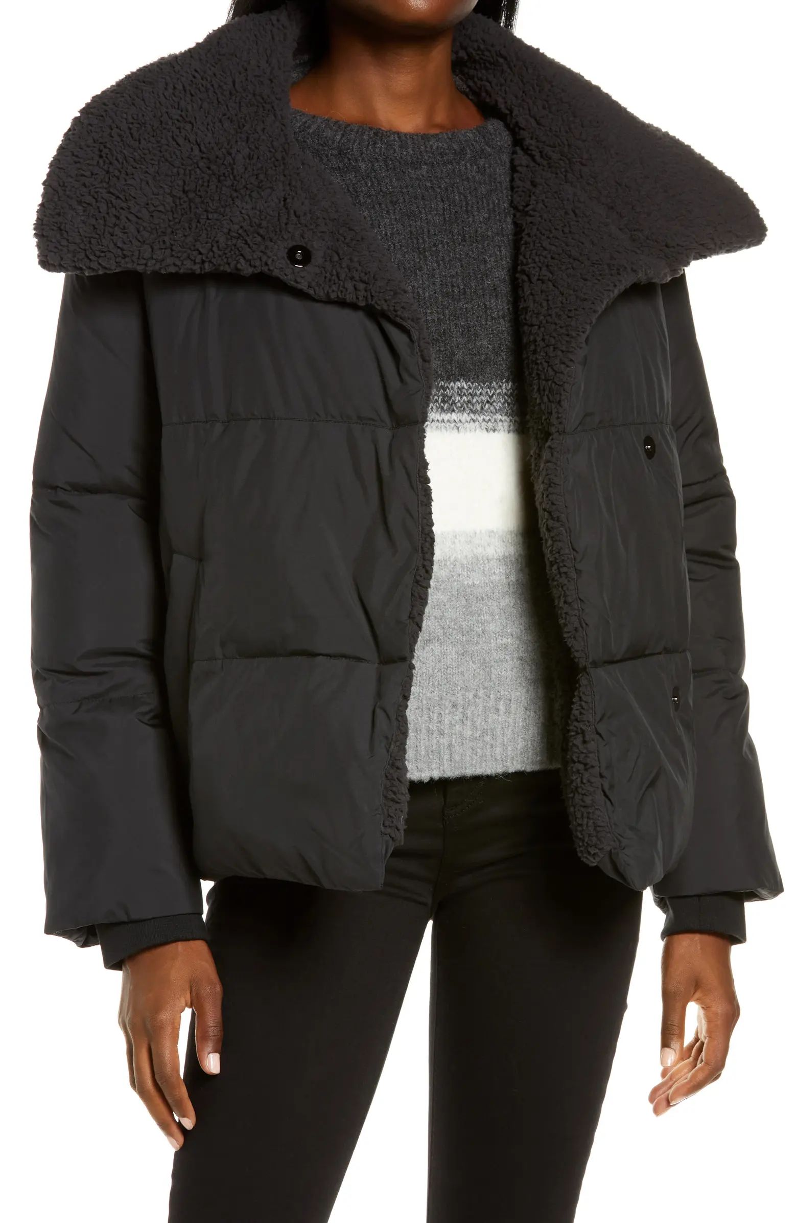 Patricia Faux Shearling Lined Puffer Jacket | Nordstrom