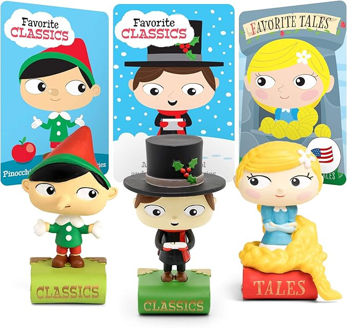 Boxine GmbH Tonies Fairy Tales Pack - Includes Pinocchio, A Christmas Carol, and Rapunzel Tonie -... | Amazon (US)