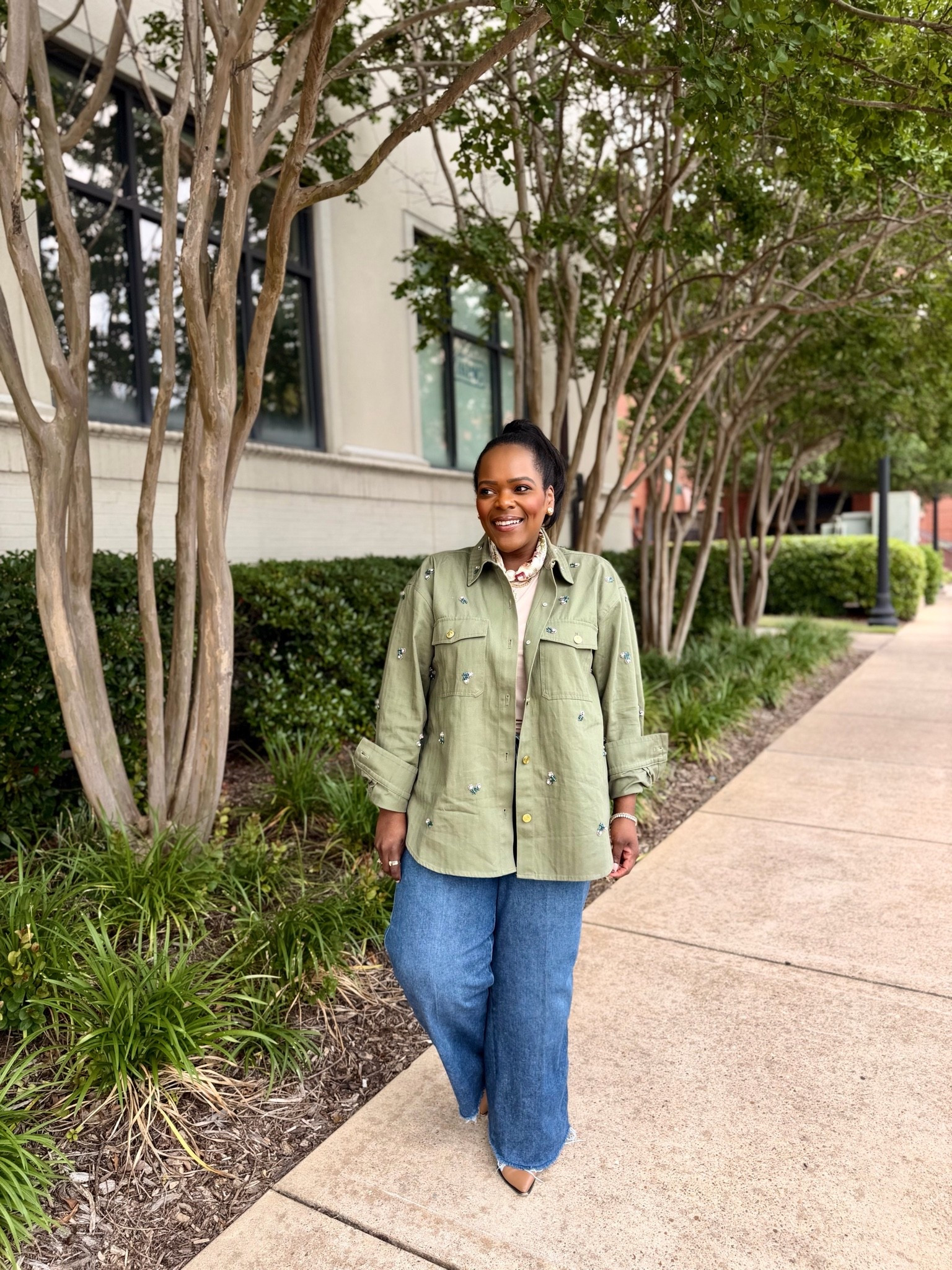 Love this free assembly olive green beaded embroidery floral utility jacket from Walmart. Wearing the L.

#LTKgrwm #LTKootd #LTKdayinmylife