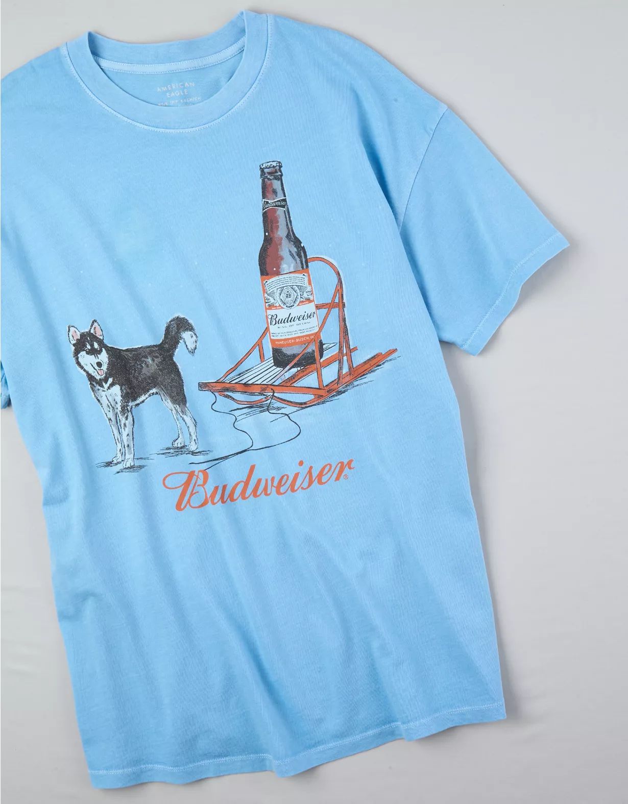 AE Oversized Holiday Budweiser Graphic Tee | American Eagle Outfitters (US & CA)