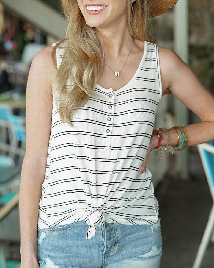 (**new item**) Ribbed Henley Tank | Grace and Lace