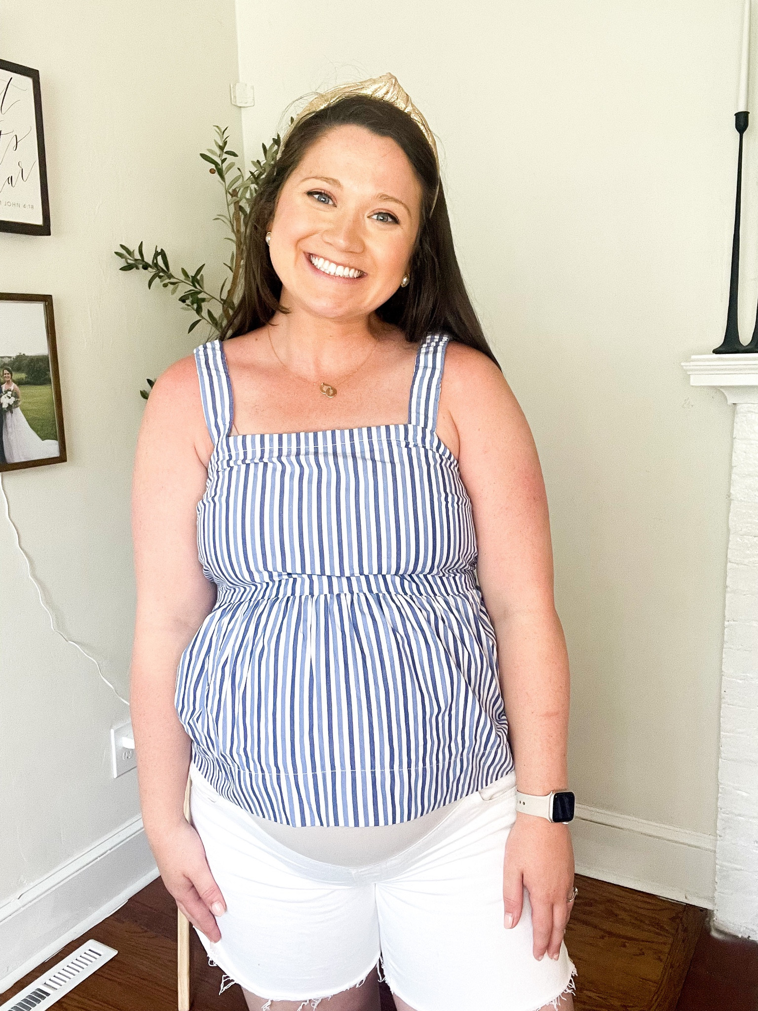 Walmart outfit. Coastal grandmother. Look for less. Tank top. Blue and white tank top. Vacation outfit. Summer outfit  

#LTKstyletip #LTKunder50 #LTKtravel